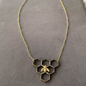 Honeycomb Bee Necklace
